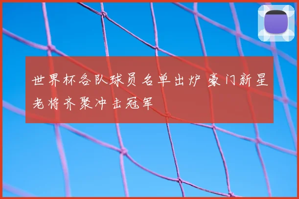 世界杯各队球员名单出炉 豪门新星老将齐聚冲击冠军